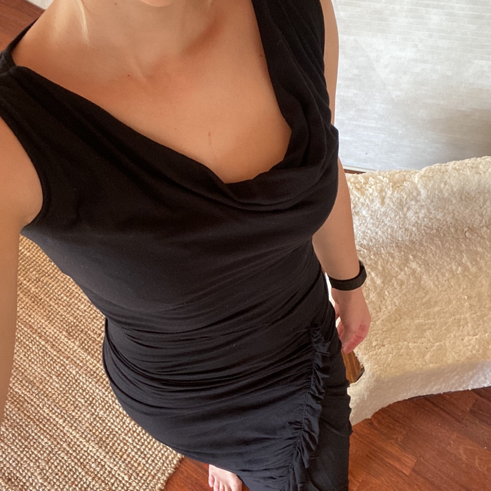 rick owens burgundy round neck midi dress Anastasia One Shoulder Modal Our Favorite Details Hyacinth House Oxblood Cindy Midi